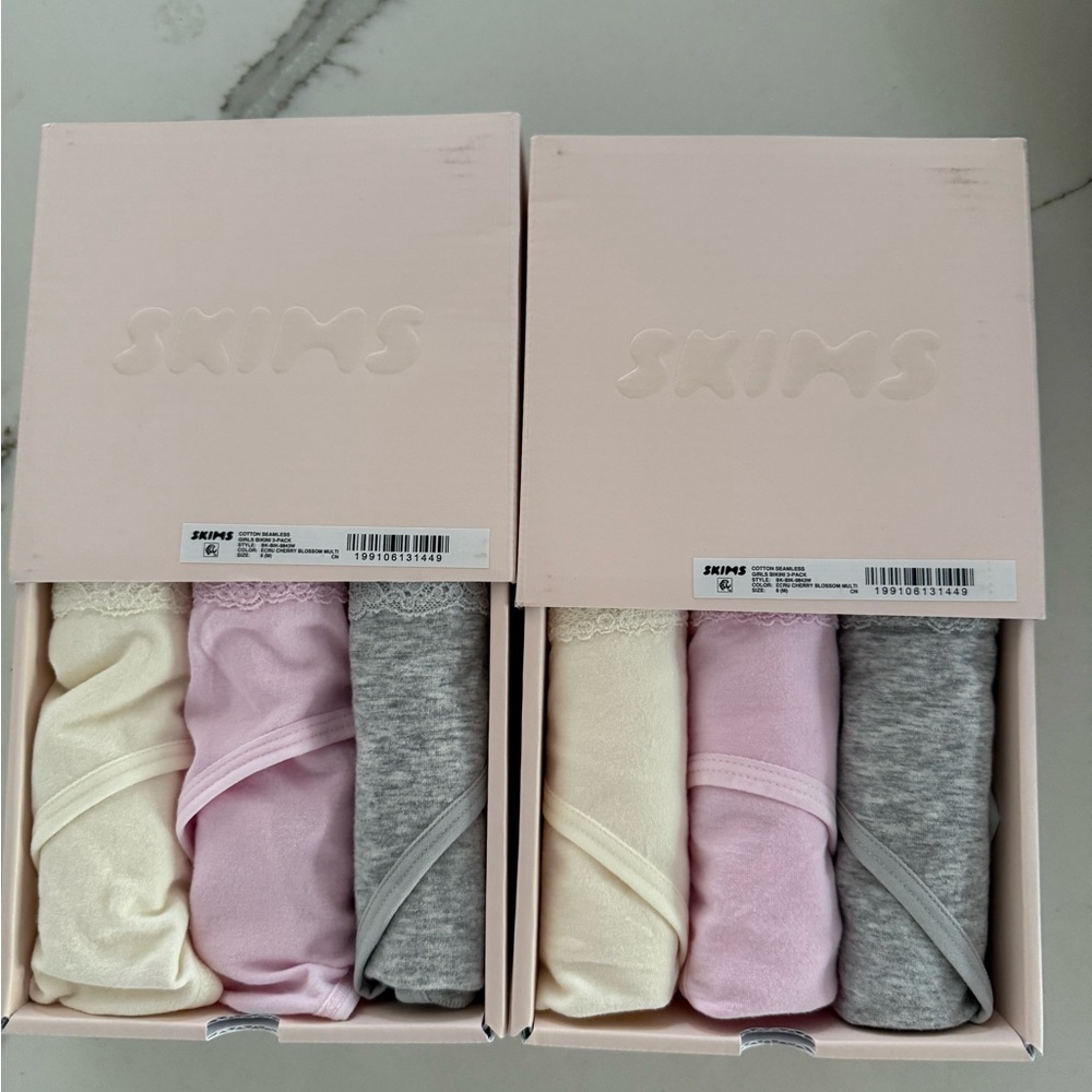 Cotton seamless juniors lace bikini 3 pack x2